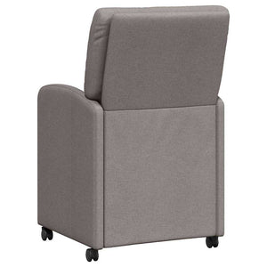 Καρέκλες Φαγητού με Ρόδες 2 pcs Taupe 57 x 67 x 95 εκ ύφασμα - Pakobazaar