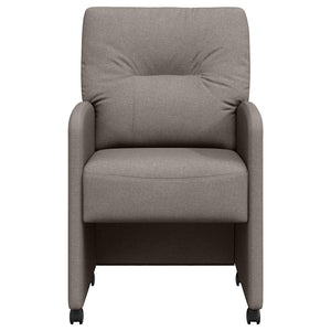 Καρέκλες Φαγητού με Ρόδες 2 pcs Taupe 57 x 67 x 95 εκ ύφασμα - Pakobazaar