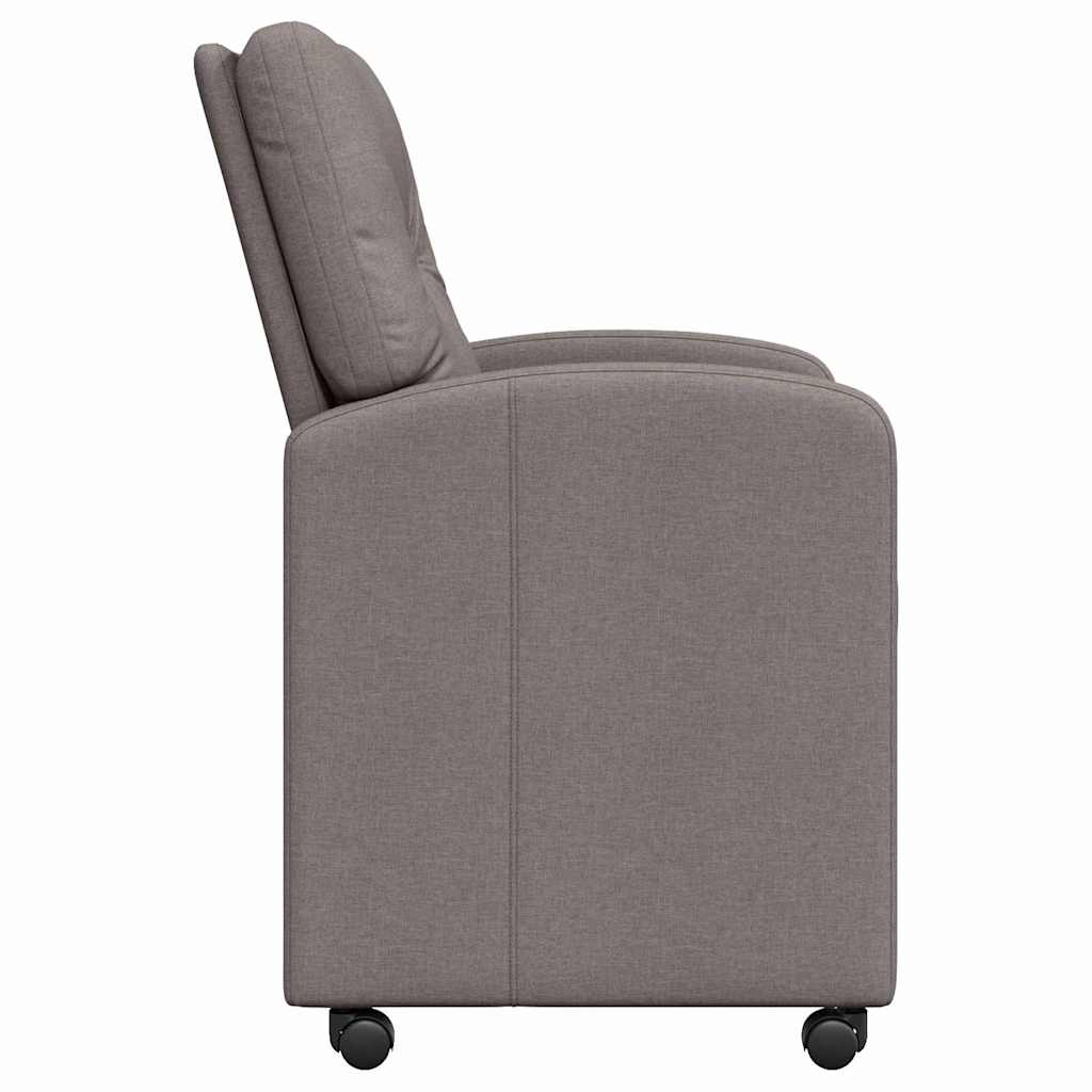 Καρέκλες Φαγητού με Ρόδες 2 pcs Taupe 57 x 67 x 95 εκ ύφασμα - Pakobazaar