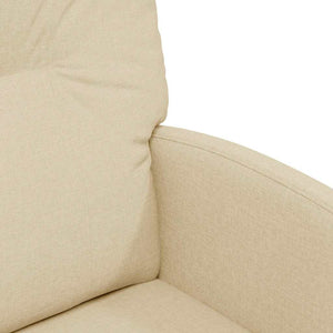 Καρέκλες Φαγητού με Ρόδες 2 pcs Κρεμ 57 x 67 x 95 εκ ύφασμα - Pakobazaar