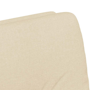Καρέκλες Φαγητού με Ρόδες 2 pcs Κρεμ 57 x 67 x 95 εκ ύφασμα - Pakobazaar