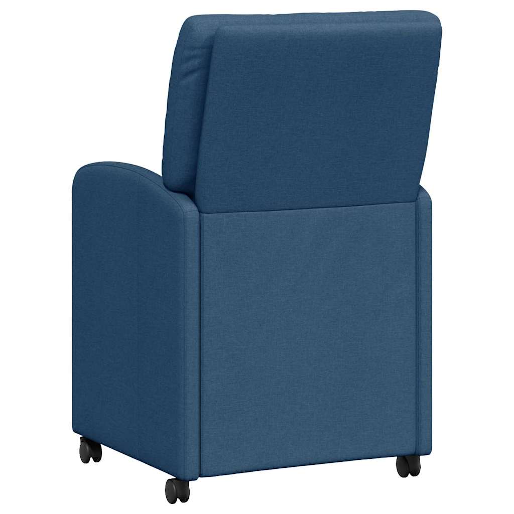 Καρέκλες Φαγητού με Ρόδες 2 pcs Μπλε 57 x 67 x 95 εκ ύφασμα - Pakobazaar