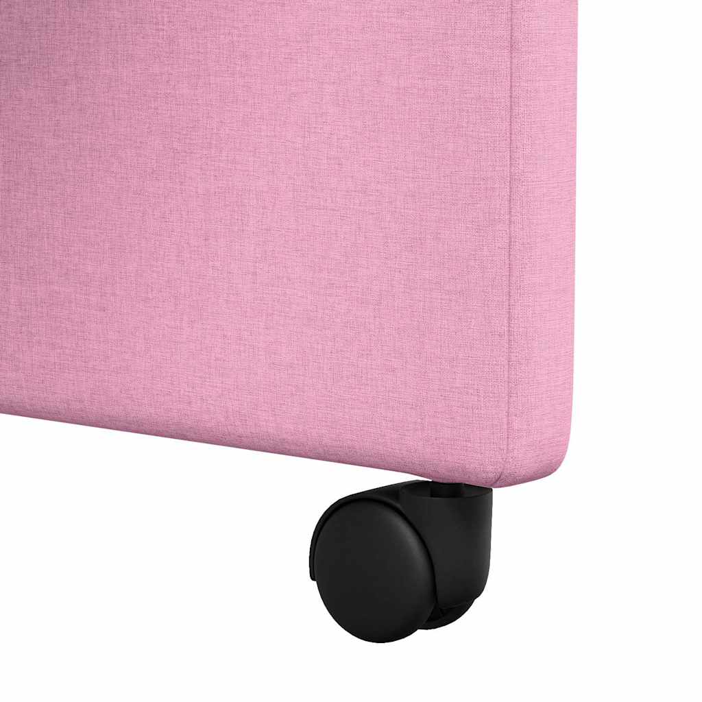 Καρέκλες Φαγητού με Ρόδες 2 pcs Ροζ 57 x 67 x 95 εκ ύφασμα - Pakobazaar