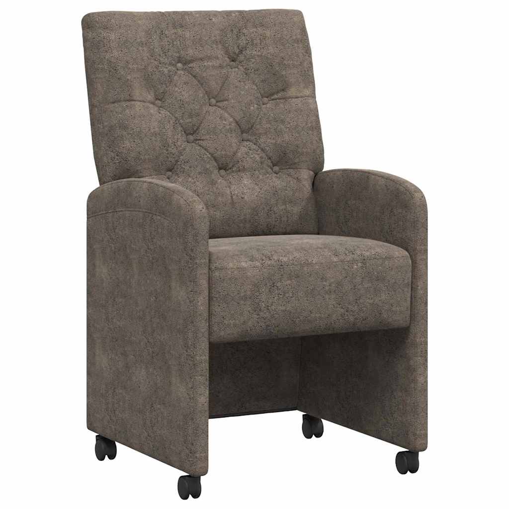 Καρέκλες Φαγητού με Ρόδες 2 pcs Σκούρο γκρι 58 x 67 x 97 εκ - Pakobazaar