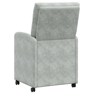 Καρέκλες Φαγητού με Ρόδες 2 pcs Ανοιχτό γκρι 58 x 67 x 97 εκ - Pakobazaar
