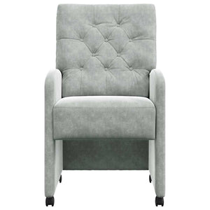 Καρέκλες Φαγητού με Ρόδες 2 pcs Ανοιχτό γκρι 58 x 67 x 97 εκ - Pakobazaar