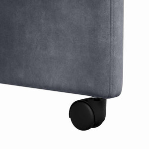 Καρέκλες Φαγητού με Ρόδες 2 pcs Σκούρο γκρι 58 x 67 x 97 εκ - Pakobazaar