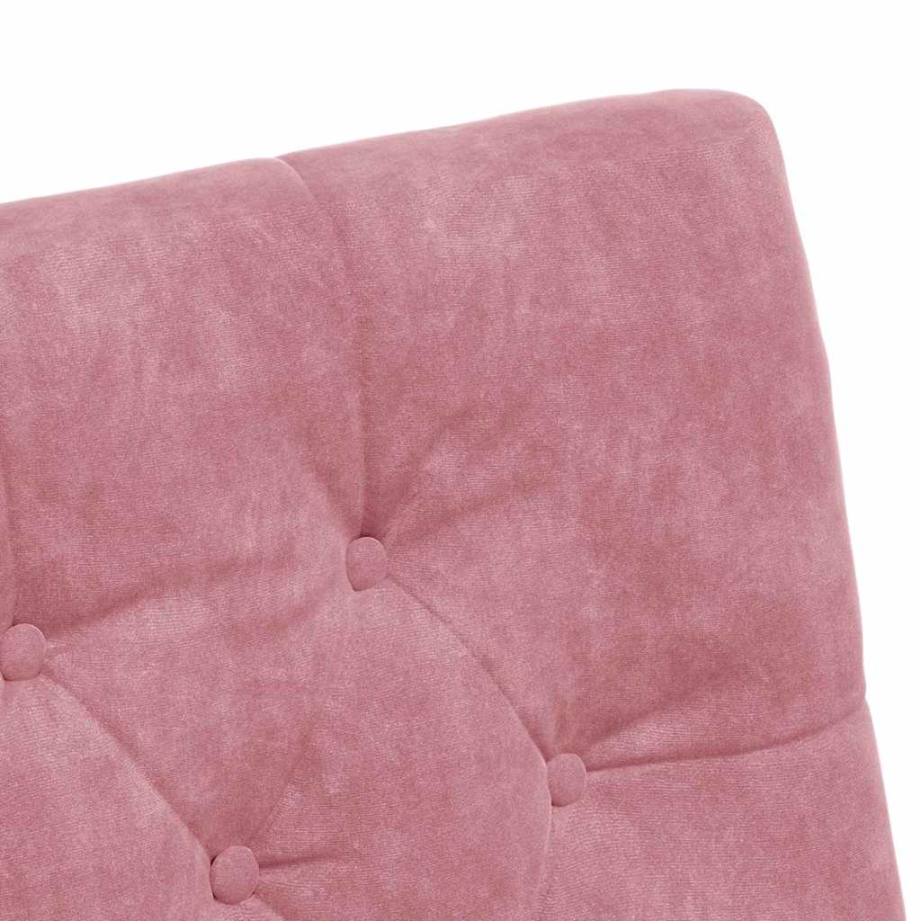 Καρέκλες Φαγητού με Ρόδες 2 pcs Ροζ 58 x 67 x 97 εκ Βελούδο - Pakobazaar