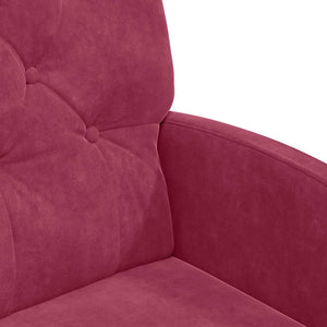 Καρέκλες Φαγητού με Ρόδες 2 pcs Μπορντό 58 x 67 x 97 εκ Βελούδο - Pakobazaar
