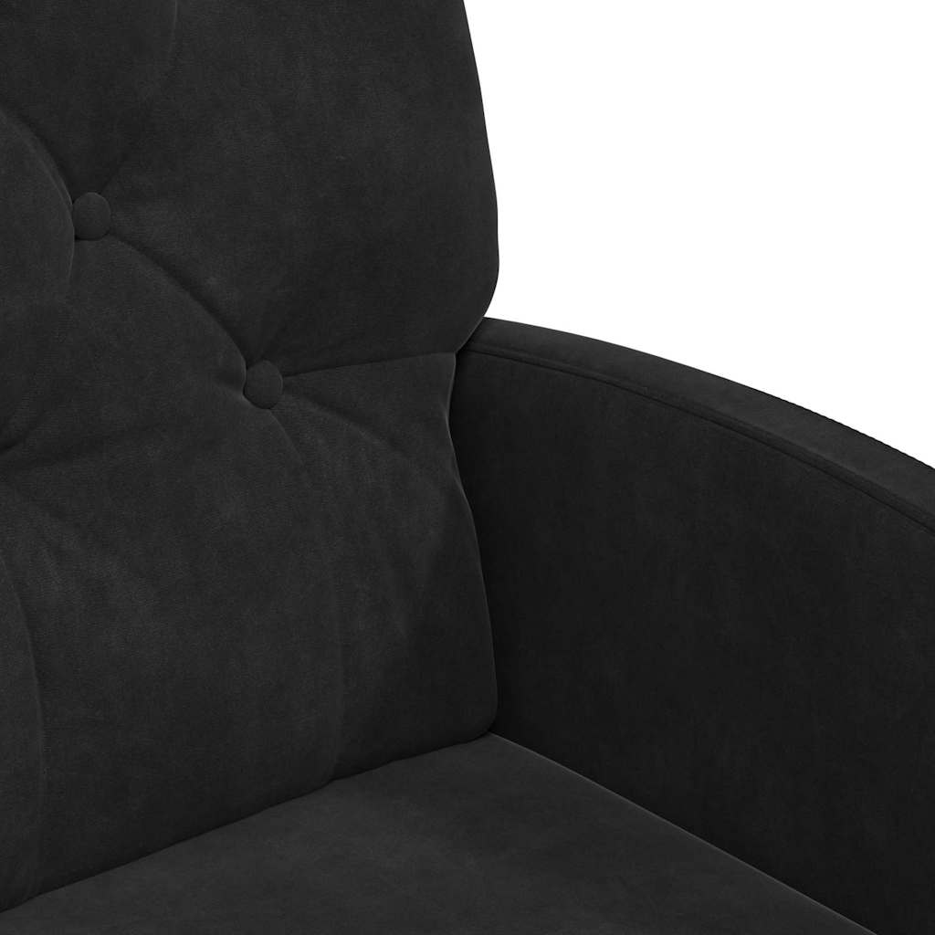 Καρέκλες Φαγητού με Ρόδες 2 pcs Μαύρο 58 x 67 x 97 εκ Βελούδο - Pakobazaar