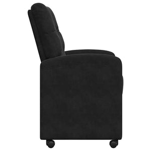 Καρέκλες Φαγητού με Ρόδες 2 pcs Μαύρο 58 x 67 x 97 εκ Βελούδο - Pakobazaar