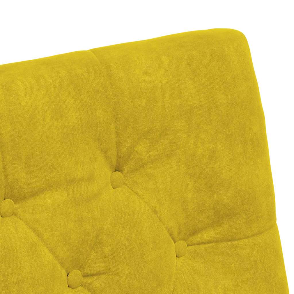 Καρέκλες Φαγητού με Ρόδες 2 pcs Κίτρινο 58 x 67 x 97 εκ Βελούδο