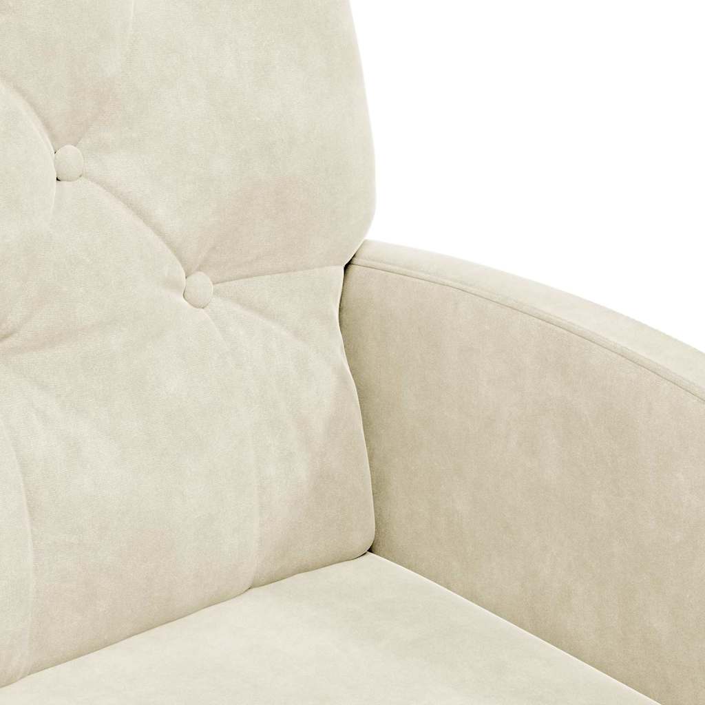 Καρέκλες Φαγητού με Ρόδες 2 pcs Κρεμ 58 x 67 x 97 εκ Βελούδο - Pakobazaar