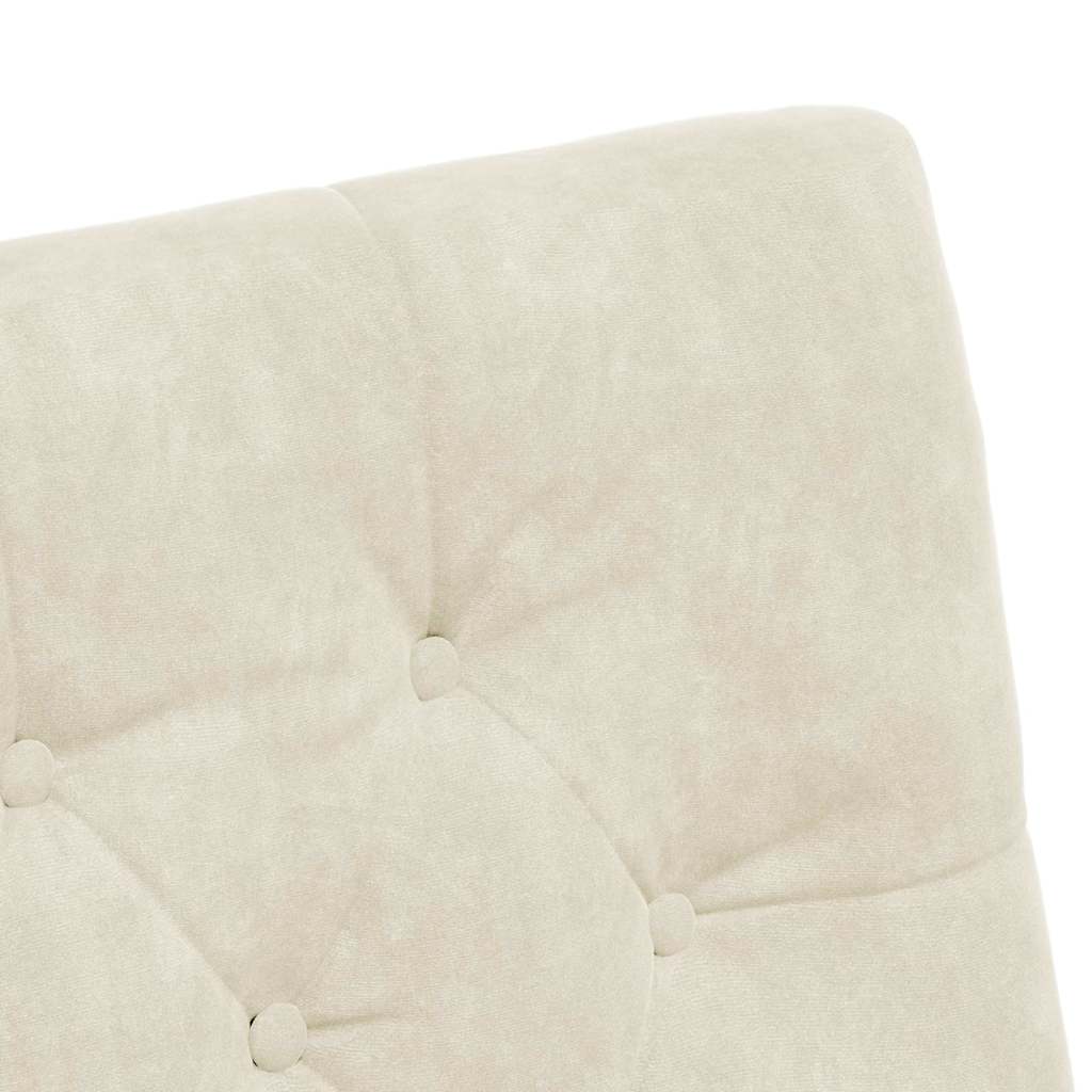 Καρέκλες Φαγητού με Ρόδες 2 pcs Κρεμ 58 x 67 x 97 εκ Βελούδο - Pakobazaar