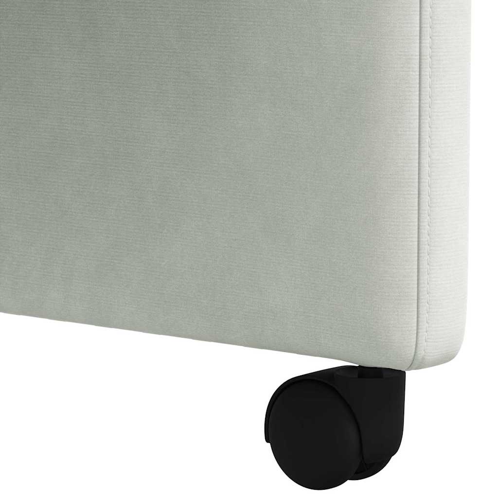 Καρέκλες Φαγητού με Ρόδες 2 pcs Ανοιχτό γκρι 58 x 65 x 98 εκ.