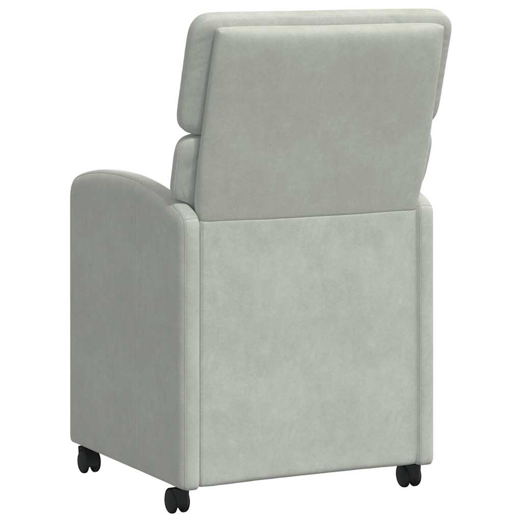 Καρέκλες Φαγητού με Ρόδες 2 pcs Ανοιχτό γκρι 58 x 65 x 98 εκ.