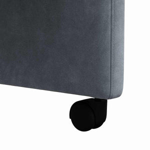 Καρέκλες Φαγητού με Ρόδες 2 pcs Σκούρο γκρι 58 x 65 x 98 εκ. - Pakobazaar