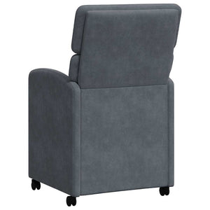 Καρέκλες Φαγητού με Ρόδες 2 pcs Σκούρο γκρι 58 x 65 x 98 εκ. - Pakobazaar