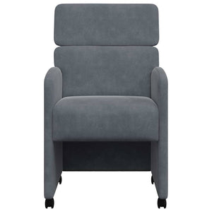 Καρέκλες Φαγητού με Ρόδες 2 pcs Σκούρο γκρι 58 x 65 x 98 εκ. - Pakobazaar