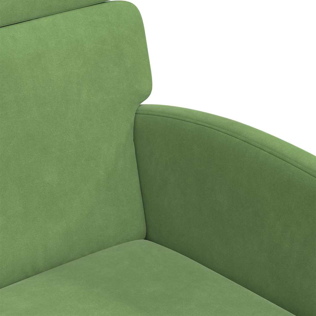 Καρέκλες Φαγητού με Ρόδες 2 pcs Ανοιχτό πράσινο Βελούδο