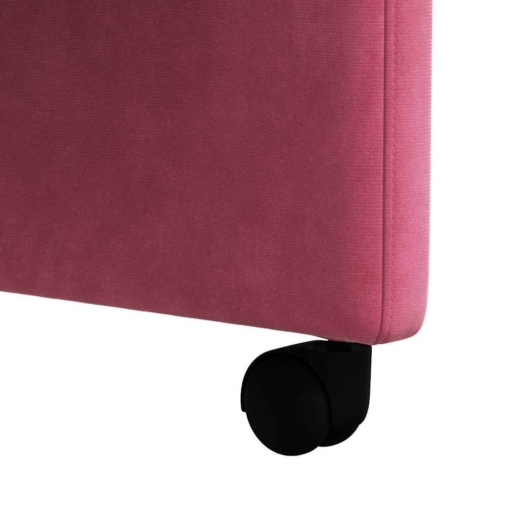 Καρέκλες Φαγητού με Ρόδες 2 pcs Μπορντό 58 x 65 x 98 εκ.