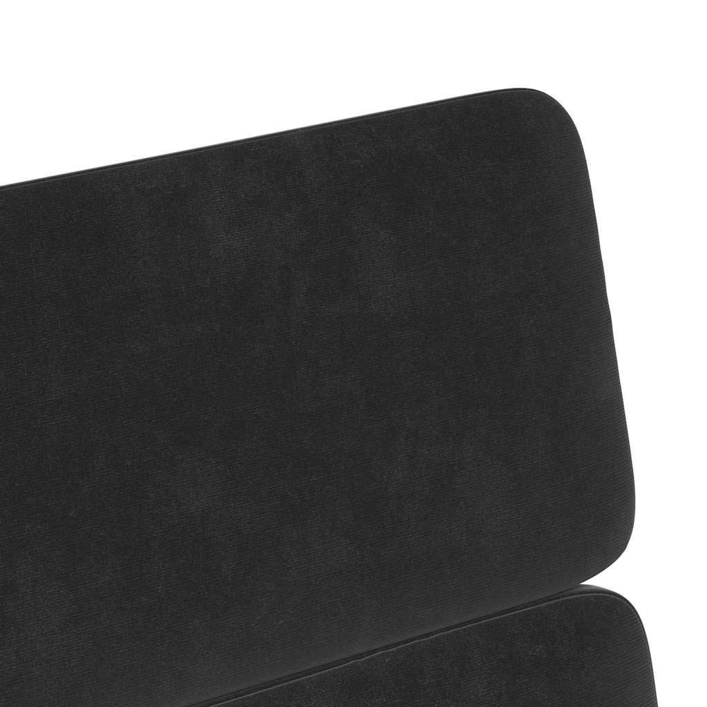 Καρέκλες Φαγητού με Ρόδες 2 pcs Μαύρο 58 x 65 x 98 εκ. Βελούδο