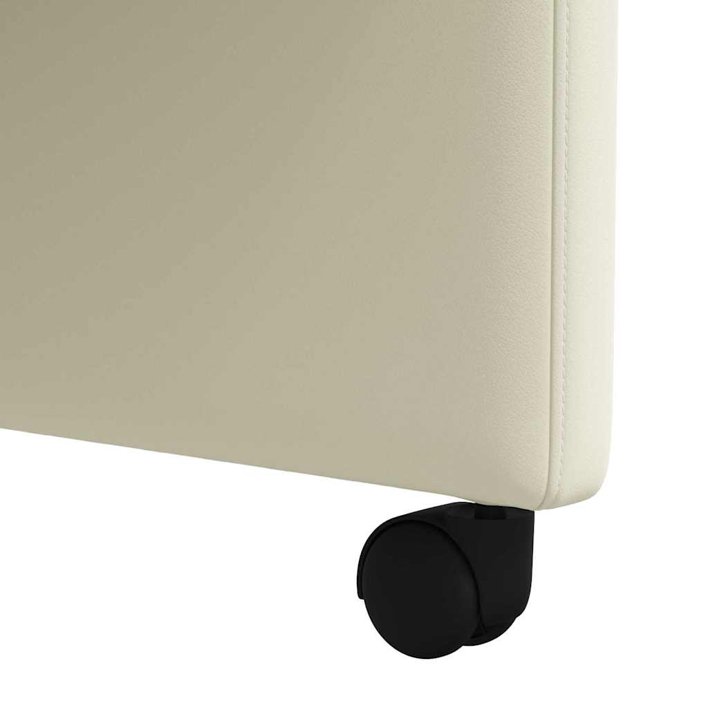 Καρέκλες Φαγητού με Ρόδες 2 pcs Κρεμ 58 x 65 x 98 εκ.