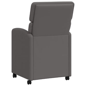 Καρέκλες Φαγητού με Ρόδες 2 pcs Γκρι 58 x 65 x 98 εκ. - Pakobazaar