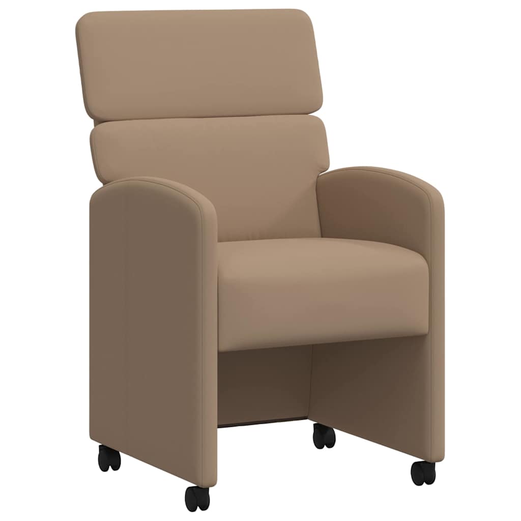 Καρέκλες Φαγητού με Ρόδες 2 pcs Καπουτσίνο 58 x 65 x 98 εκ. - Pakobazaar