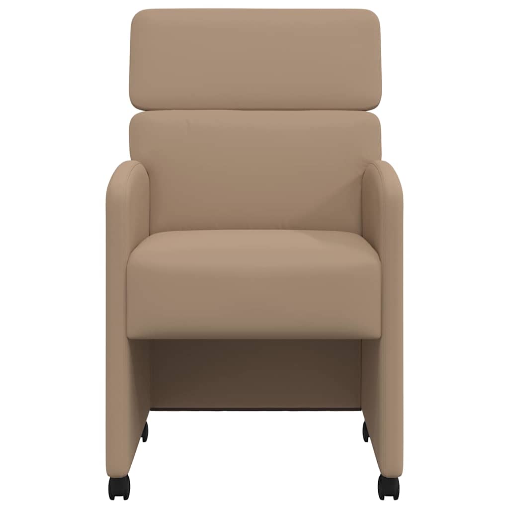 Καρέκλες Φαγητού με Ρόδες 2 pcs Καπουτσίνο 58 x 65 x 98 εκ. - Pakobazaar