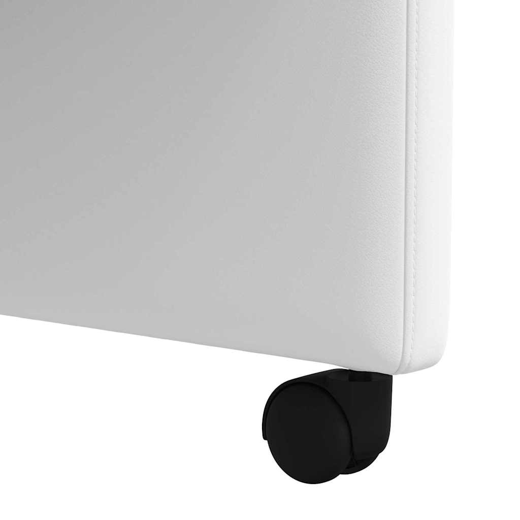 Καρέκλες Φαγητού με Ρόδες 2 pcs Λευκό 58 x 65 x 98 εκ.