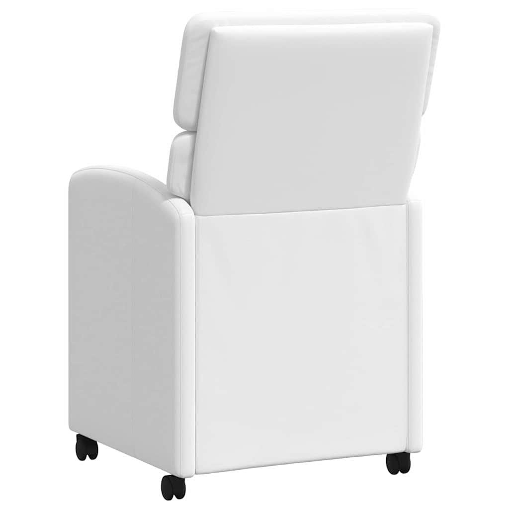 Καρέκλες Φαγητού με Ρόδες 2 pcs Λευκό 58 x 65 x 98 εκ.