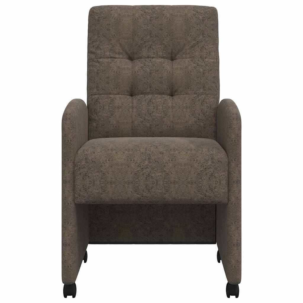 Καρέκλες Φαγητού με Ρόδες 2 pcs Σκούρο γκρι 58 x 67 x 97 εκ