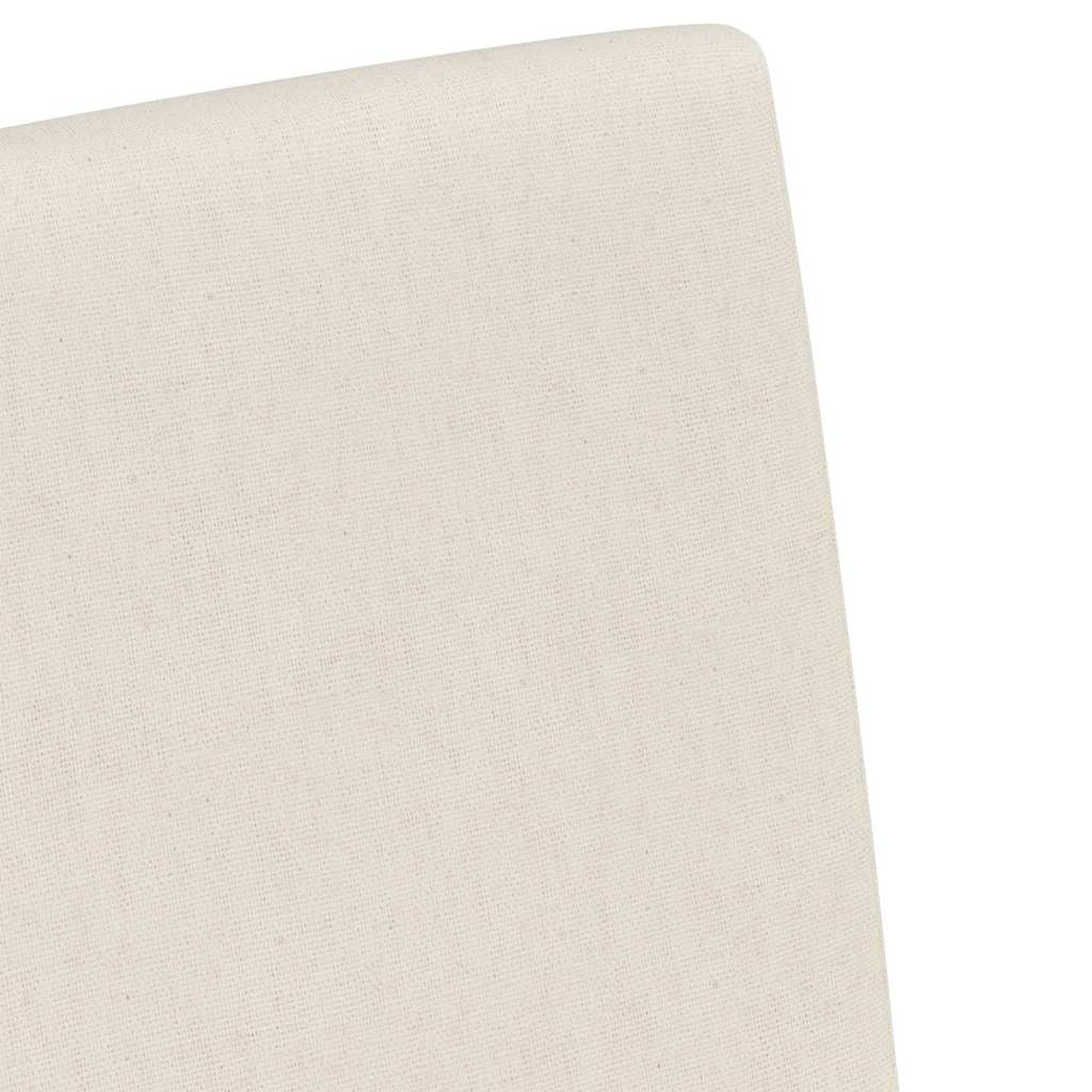 Καρέκλες φαγητού με τροχούς 2 pcs Μπεζ 57 x 67 x 95 εκ Λινό - Pakobazaar