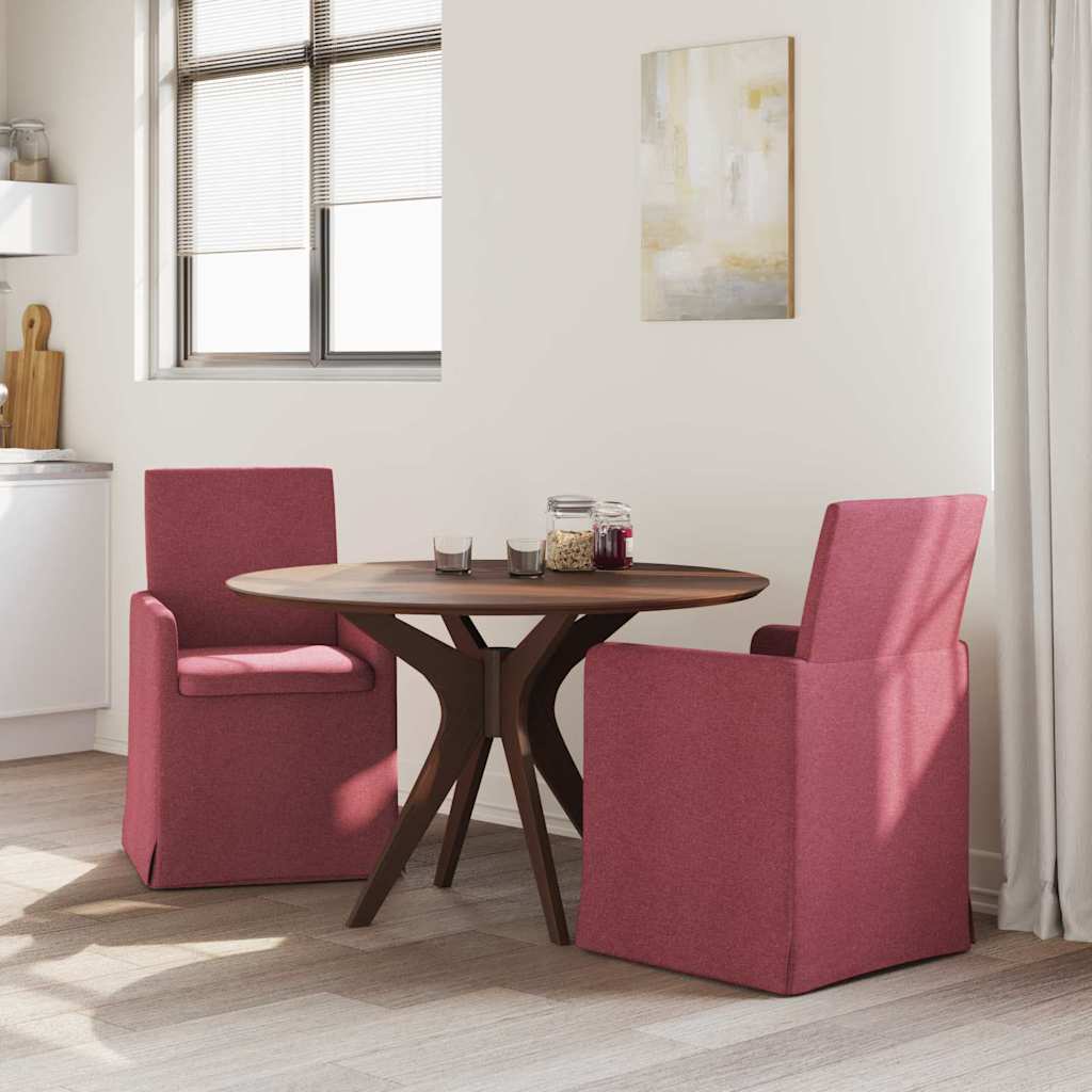 Καρέκλες φαγητού 2 pcs Μπορντό 57 x 67 x 95 εκ ύφασμα