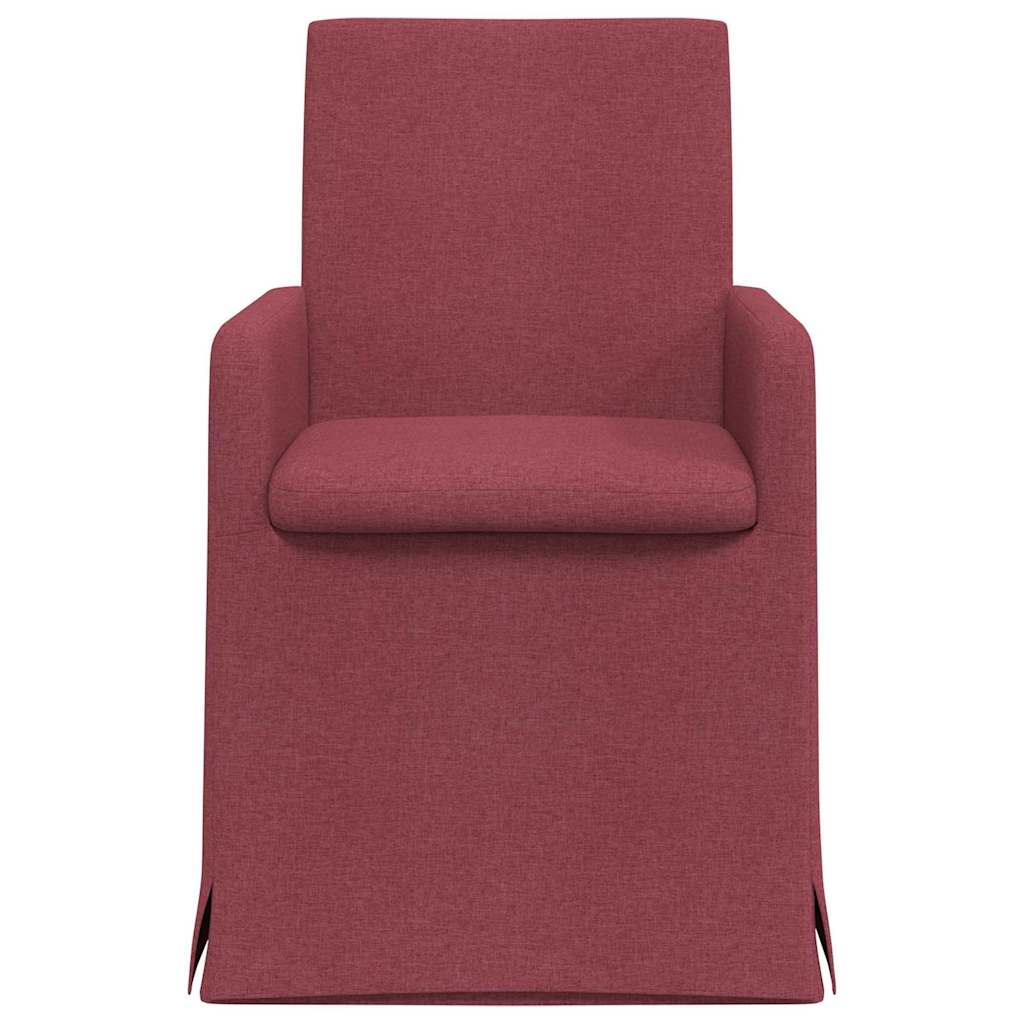 Καρέκλες φαγητού 2 pcs Μπορντό 57 x 67 x 95 εκ ύφασμα