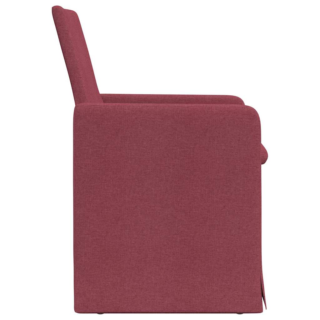 Καρέκλες φαγητού 2 pcs Μπορντό 57 x 67 x 95 εκ ύφασμα