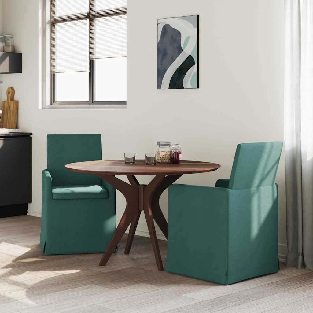 Καρέκλες φαγητού 2 pcs Σκούρο πράσινο 57 x 67 x 95 εκ ύφασμα