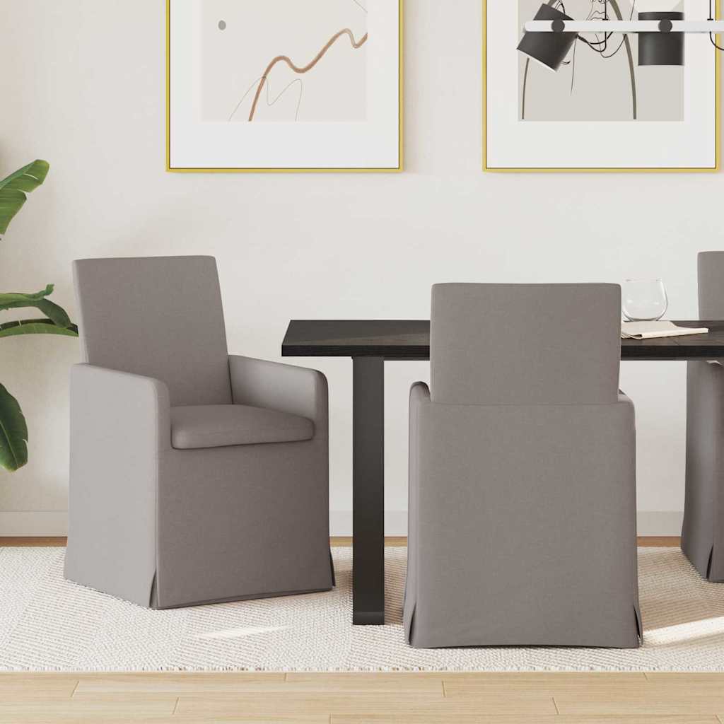 Καρέκλες φαγητού 2 pcs Taupe 57 x 67 x 95 εκ ύφασμα - Pakobazaar