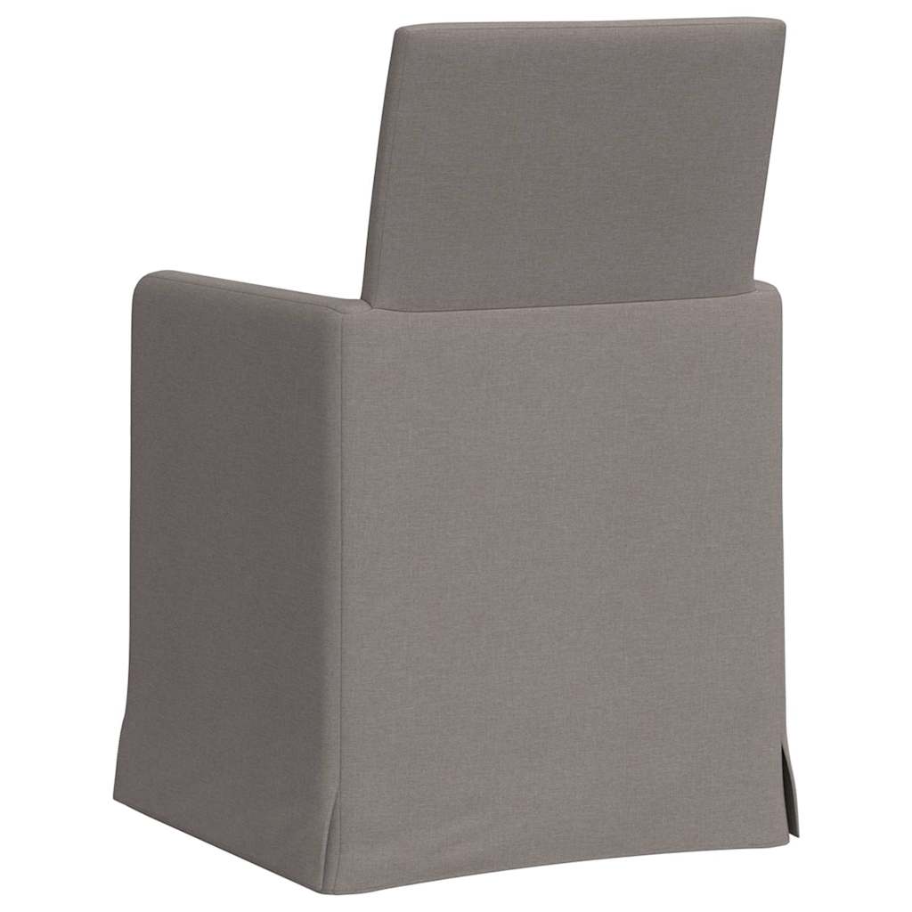 Καρέκλες φαγητού 2 pcs Taupe 57 x 67 x 95 εκ ύφασμα - Pakobazaar