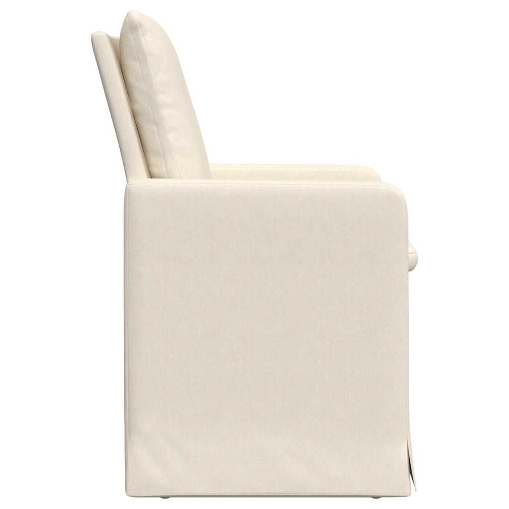 Καρέκλες φαγητού 2 pcs Μπεζ 57 x 67 x 98 εκ Λινό - Pakobazaar