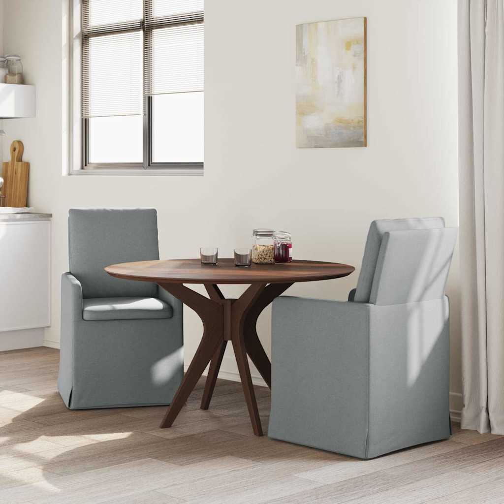 Καρέκλες φαγητού 2 pcs Ανοιχτό γκρι 57 x 67 x 98 εκ ύφασμα