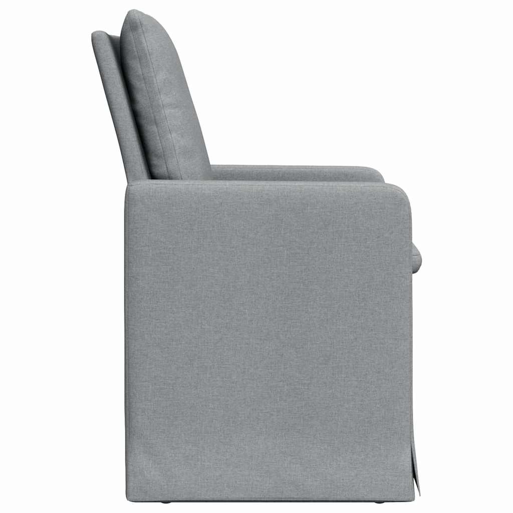 Καρέκλες φαγητού 2 pcs Ανοιχτό γκρι 57 x 67 x 98 εκ ύφασμα