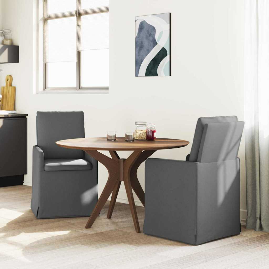 Καρέκλες φαγητού 2 pcs Σκούρο γκρι 57 x 67 x 98 εκ ύφασμα