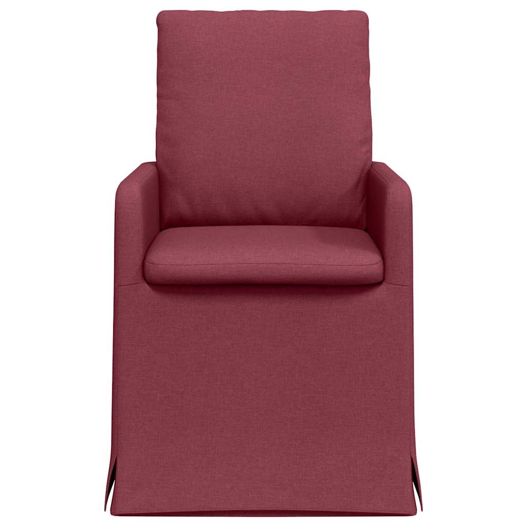 Καρέκλες φαγητού 2 pcs Μπορντό 57 x 67 x 98 εκ ύφασμα