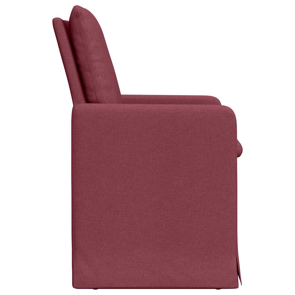 Καρέκλες φαγητού 2 pcs Μπορντό 57 x 67 x 98 εκ ύφασμα