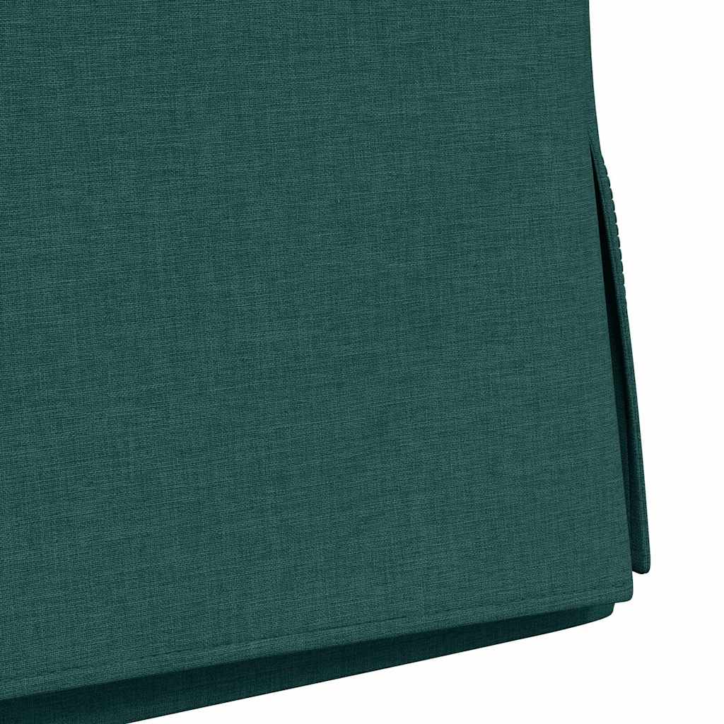 Καρέκλες φαγητού 2 pcs Σκούρο πράσινο 57 x 67 x 98 εκ ύφασμα