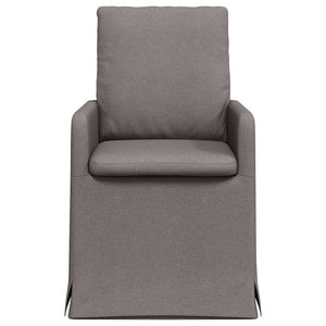 Καρέκλες φαγητού 2 τμχ. ύφασμα Taupe 57 x 67 x 98 εκ