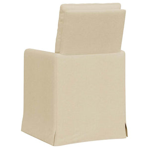 Καρέκλες φαγητού 2 pcs Κρεμ 57 x 67 x 98 εκ ύφασμα - Pakobazaar