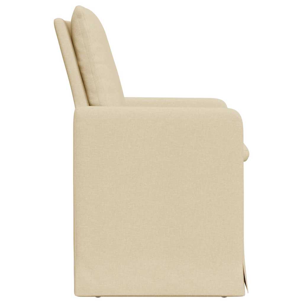 Καρέκλες φαγητού 2 pcs Κρεμ 57 x 67 x 98 εκ ύφασμα - Pakobazaar